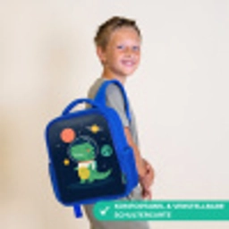 Dino - Ruimtepak - Planeten Kinderrugzak - Blauw middel -sfeer3_DE
