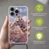 Giraffe - Bloemen - Roze Hoesje iPhone 16 Pro Max met koord klein -sfeer2_NL