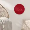Minimalistisch - Lijnillustratie - Rood Wandcirkel kunststof plaat 5mm dik klein -sfeer5