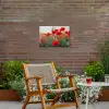 Klaproos - Bloemen - Rood - Paars - Weide Tuinposter op houten frame 2 cm dik klein -sfeer3