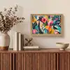 Schilderij - Abstract - Bloemen - Roze Light Box met kabel (Tafellamp) klein -sfeer2