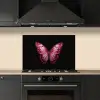 Vlinder - Fuchsia - Grafisch keuken achterwand spatscherm klein -sfeer1
