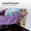 Kustdorp - Schilderij - Rotsen - Boten Inductie beschemer met haakjes klein -ky-ophangen-nl