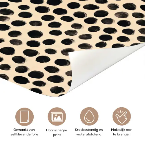 Stippen - Patroon - Zwart deurposter klein 289 -closeup_NL