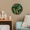 Jungle - Panter - Patronen - Jongens - Meiden - Planten Wandcirkel kunststof plaat 5mm dik klein -tsfeer1_kind