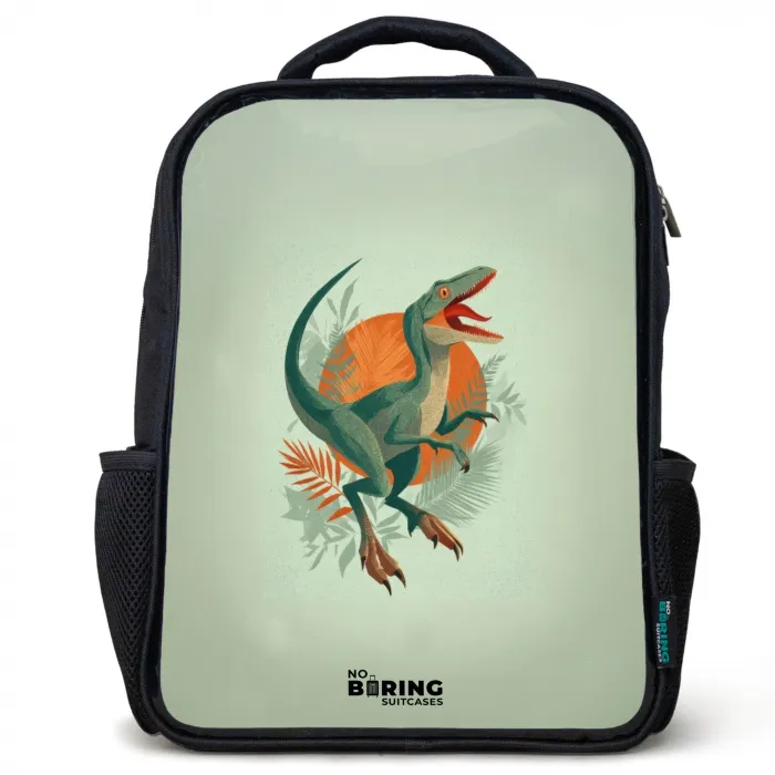 Dier - Dino - Natuur Rugzak - Zwart middel -3d