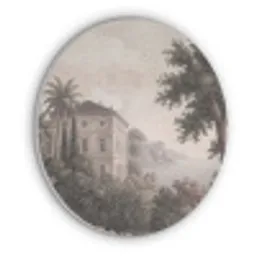 Zee - Villa - Beige Akoestische PET Vilt - Rond klein -3d