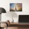 Eiffeltoren - Schilderij - Olieverf - Parijs aluminium wit klein -sfeer5