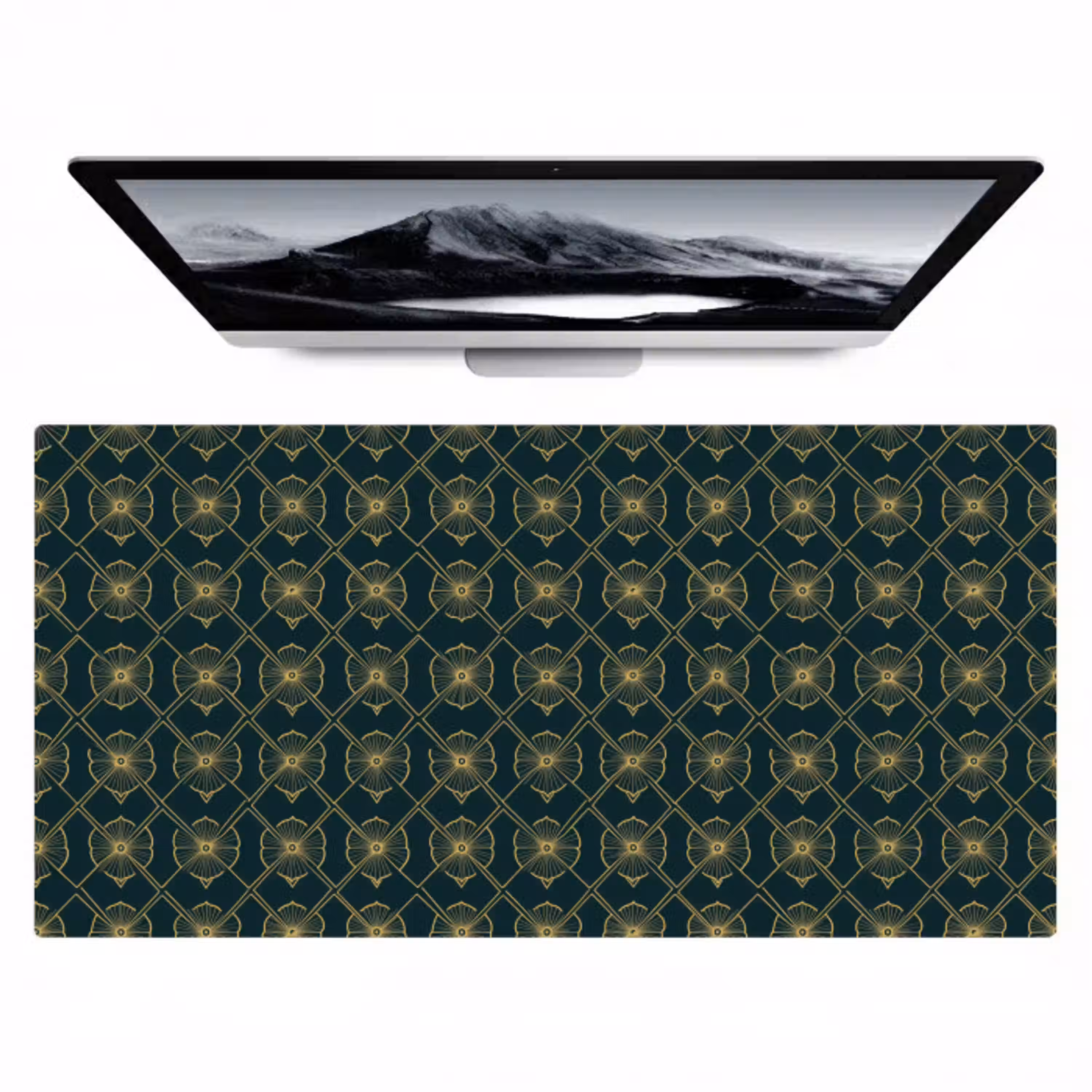 Geometrisch - Elegant - Groen Muismat XXL klein 681 -zzz3d