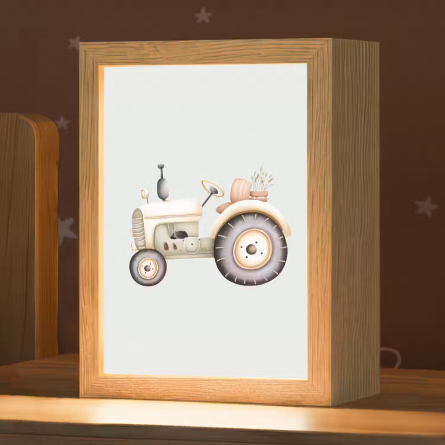 Nachtlicht Kinder - Vintage - Traktor - Pastell