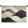 Golven - Abstract - Beige Wandkleed katoen klein -zz3d