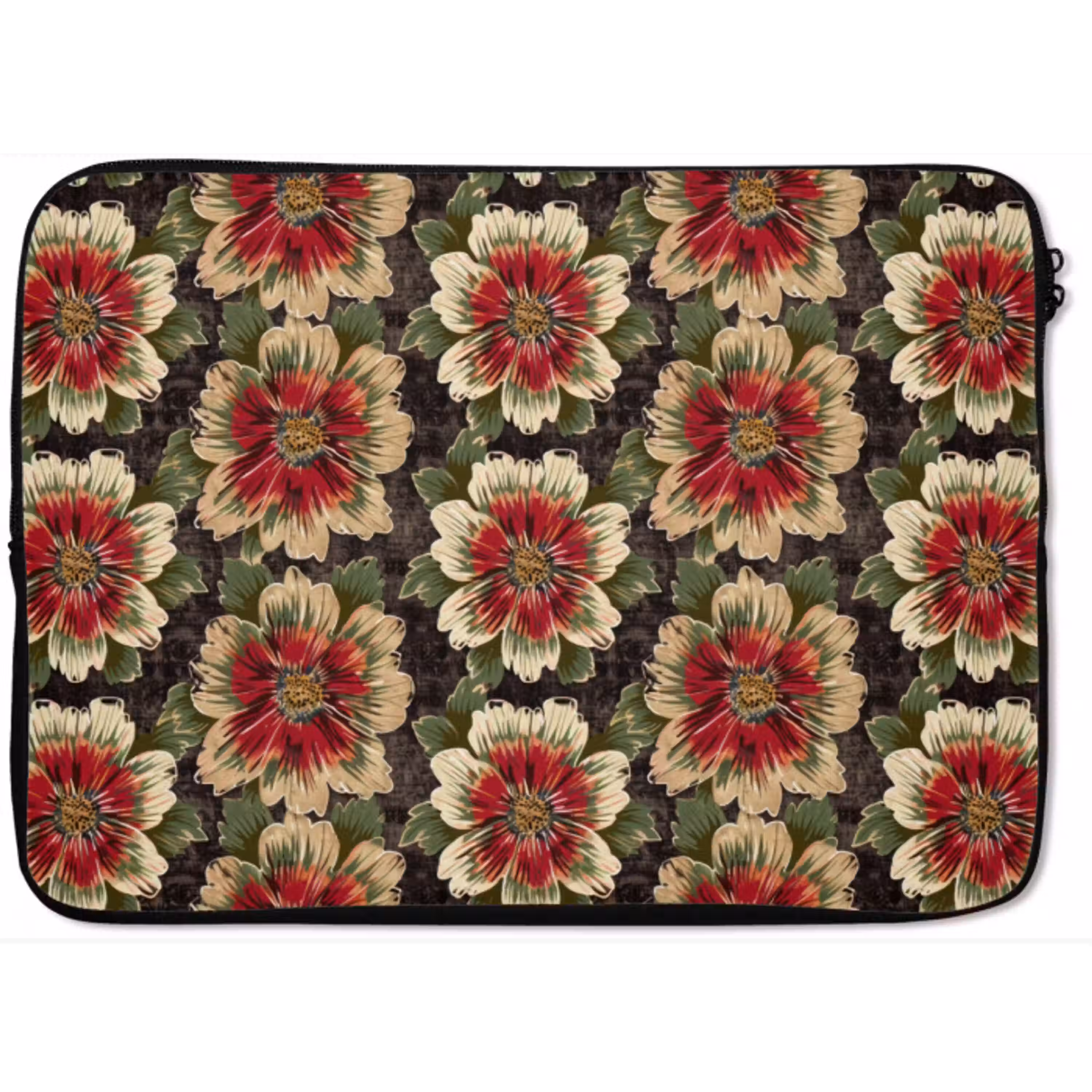 Bloemen - Klassiek - Patroon - Rood laptophoes neopreen klein 279 -zkaufland3dotto