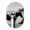 Vrouw - Paard - Artistiek Wandcirkel Ovaal Forex klein -3d