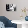 Modern - Vrouw - Zwart - Wit poster papier klein -sfeer3