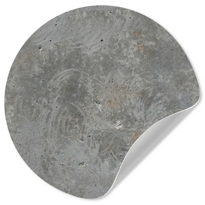 Stenen - Beton - Patronen Wandcirkel behangsticker klein 186 -3d