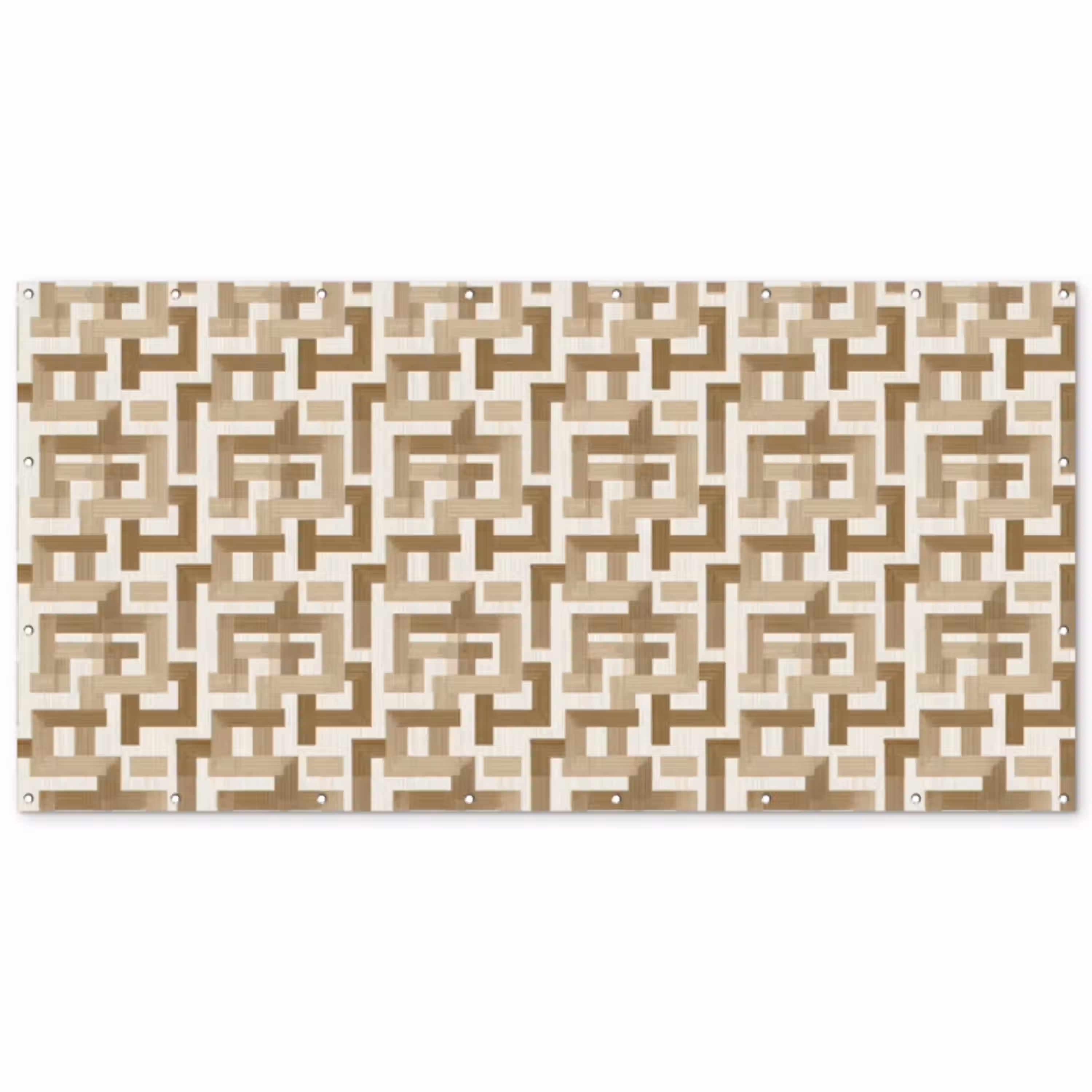 Geometrisch - Retro - Bruin Balkonbeschermer Duitsland klein 596 -zz_3d