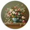 Vaas - Pastel - Kleuren - Bloemen Wandcirkel plexiglas klein -3d