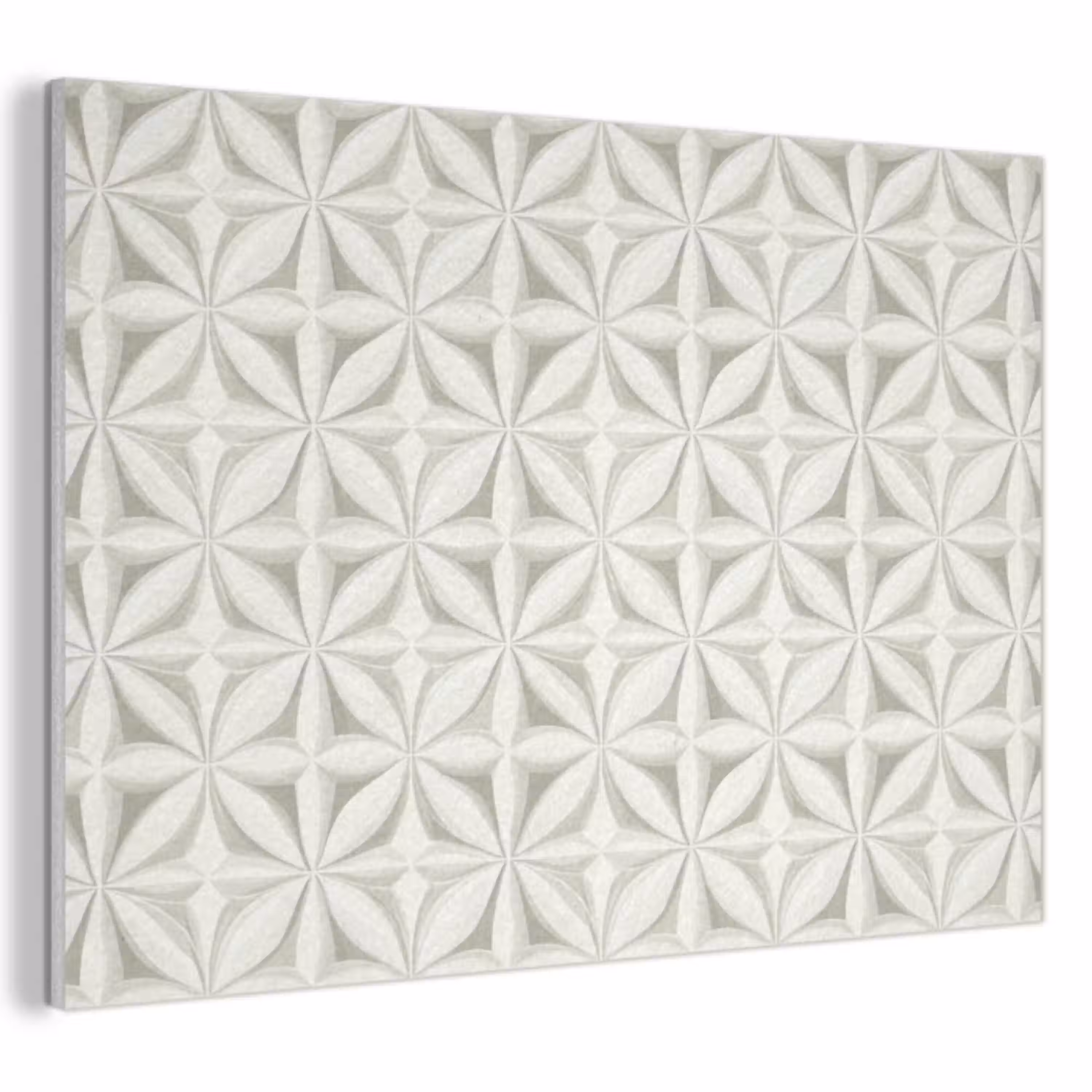 Abstract - Structuur - Grijs - Wit PET vilt klein 837 -3d