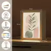 Modern - Roze - Groen - Natuur - Aesthetic Light Box met kabel (Tafellamp) klein -USP_NL