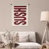 Sushi - Rood - Japandi - Decoratie Wandkleed katoen klein -sfeer4