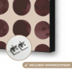 Stippen - Patroon - Bruin Textielframe zwart klein 947 -USP_ophangsysteemNL
