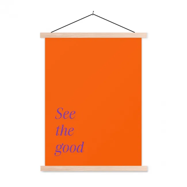 Hanging Poster - See too good - Purple - Orange