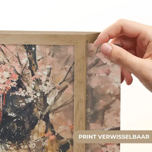Kimono - Vrouw - kersenbomen Light Box met batterij (Wandlamp) middel -USP_websiteprintNL