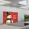 Sneeuwpret - Winter - Sneeuwpop keuken achterwand spatscherm klein -3d_schuin