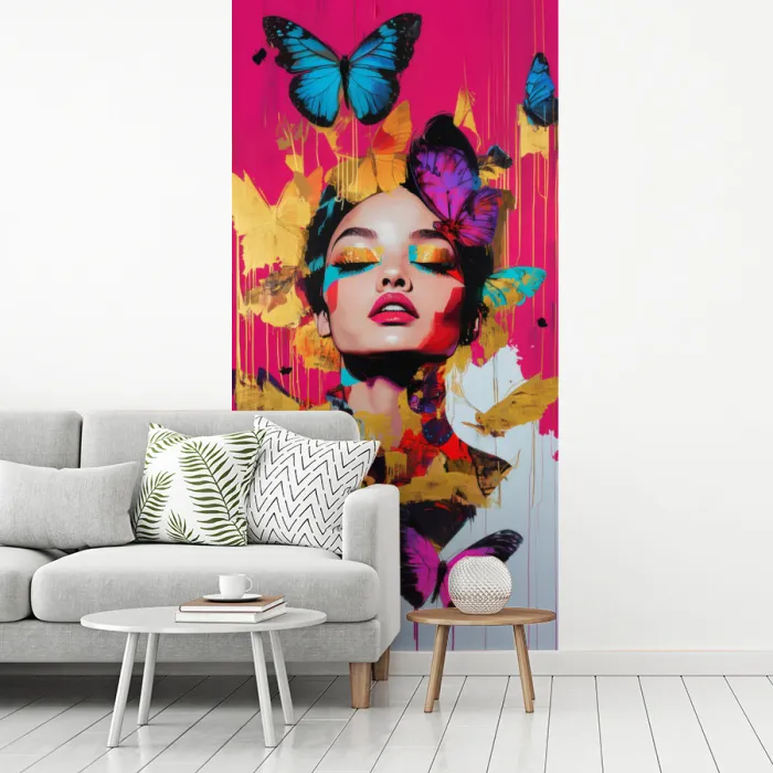 Vrouw - Abstract - Kleurrijk fotobehang vinyl groot -woonkamer