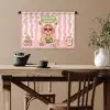 Matcha - Hond - Roze - Groen Wandkleed katoen klein -sfeer6