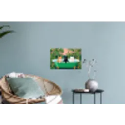 Badkamer - Kattenparade - Kleurrijk Muursticker klein -plant
