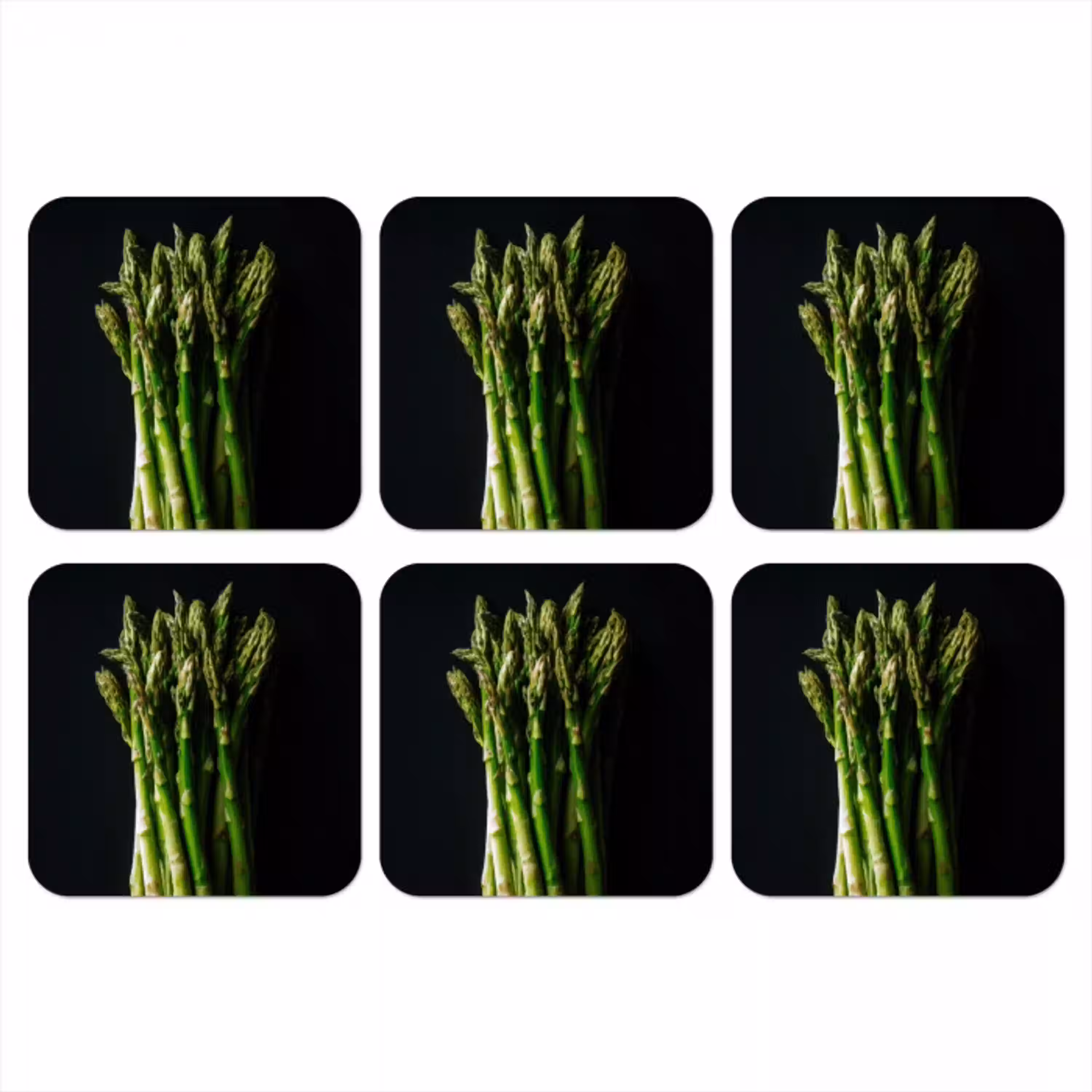 Asperges - Felgroen onderzetter kurk middel -3d