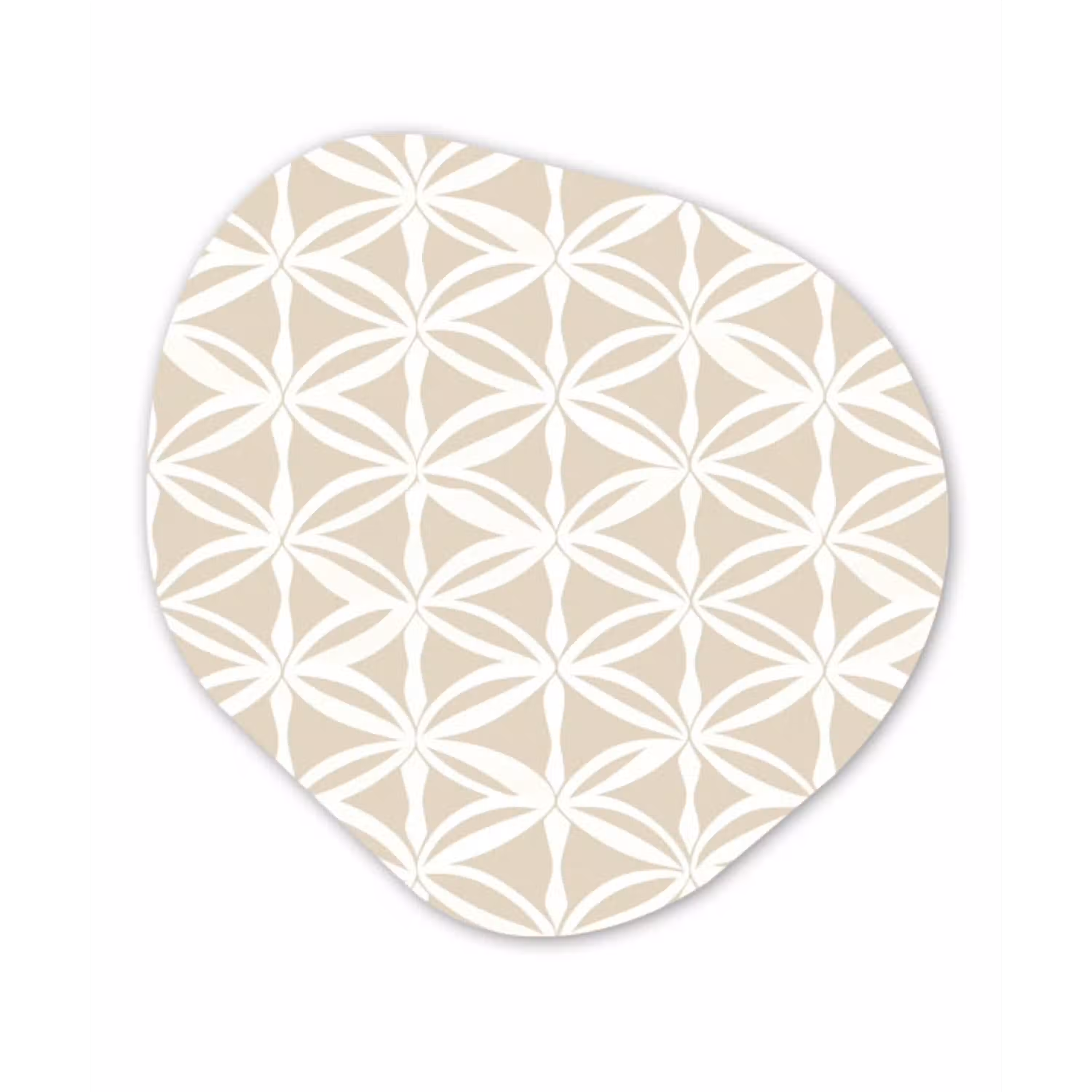 Motief - Modern - Beige Wandcirkel Organisch Aluminium middel 851 -3d