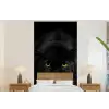 Panter - Dieren - Zwart - Ogen fotobehang vinyl groot -bed