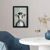 Koe - Zwart - Wit - Kok fotolijst zwart zonder passe partout klein -sfeer4