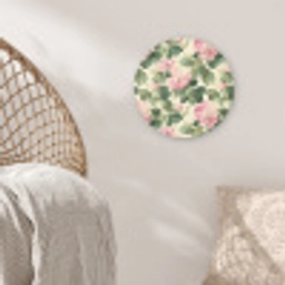 Rozen - Botanisch - Roze Wandcirkel kunststof plaat 5mm dik klein 188 -sfeer5