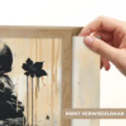 Street art - Motor - Jongen - Graffiti - Banksy Style Light Box met batterij (Wandlamp) middel -USP_websiteprintNL