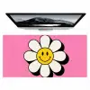 Smiley - Bloem - Roze Muismat XXL klein -zzz3d