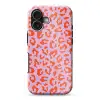 Panterprint - Rood - Paars - Roze - Dierenprint Toughcase MagSafe Apple iPhone 17 klein -3d
