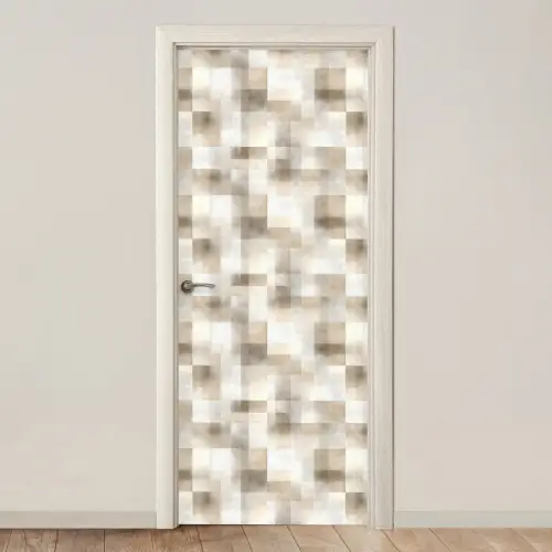 Textuur - Linnen - Beige deurposter klein 289 -3d_beige