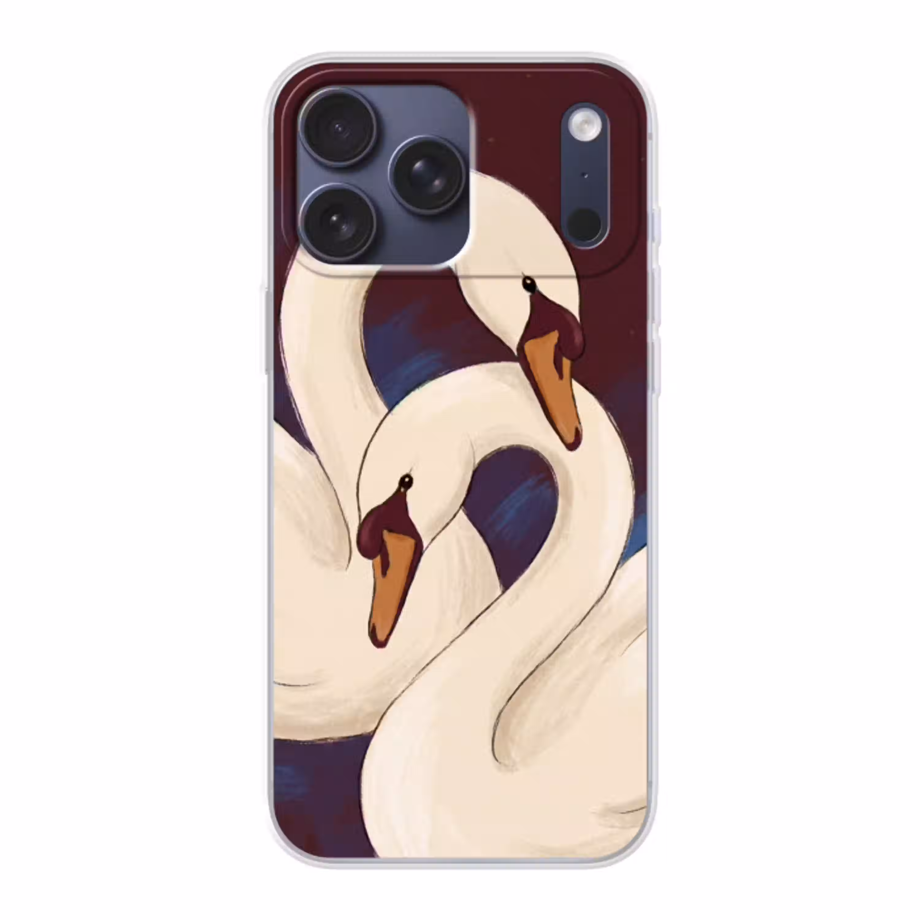 Vogel - Koppel - Liefde - Abstract - Wit Telefoonhoesje iPhone 17 Pro Max klein -3d