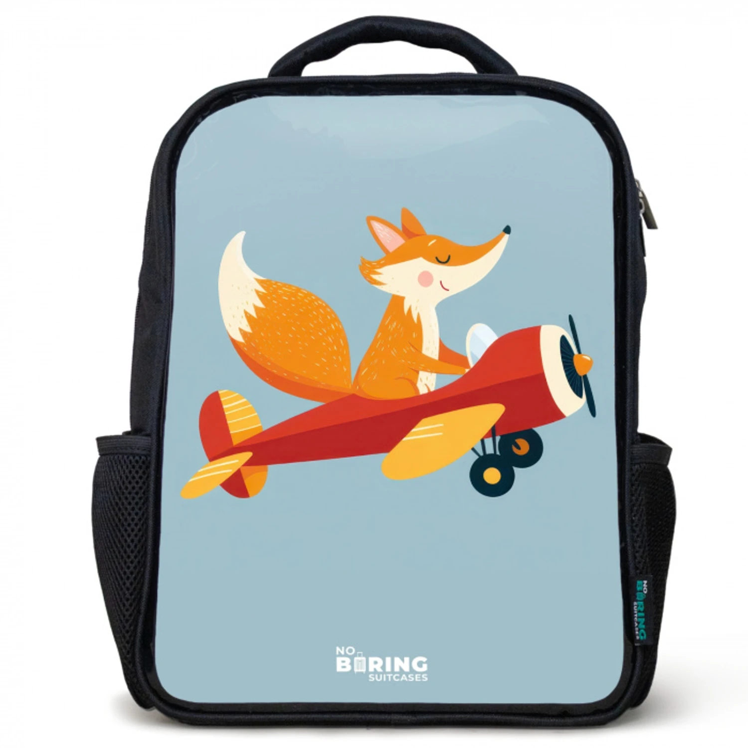 Vos - Vliegtuig -  Vliegen Rugzak - Zwart middel -3d