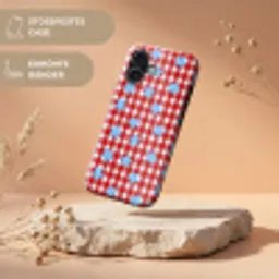 Ruit - Sterren - Rood Toughcase MagSafe Apple iPhone 17 klein 1017 -USP_RandenV_DE