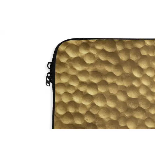 Metaal - Dynamisch - Goud laptophoes neopreen klein 279 -detail