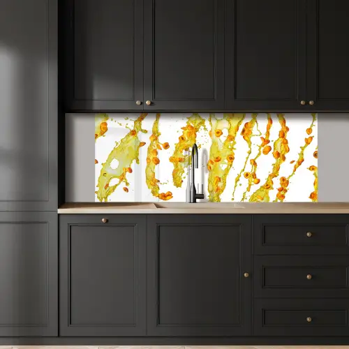 Oranje - Geel - Splash - Fruit keuken achterwand 2 middel -sfeer1