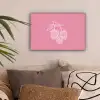 Frambozen - Steel - Getekend - Roze canvas 2cm klein -sfeer1