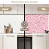 Terrazzo -  Patroon - Kleurrijk - Roze keuken achterwand 2 middel 871 -voor-na2_NL