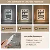 Japandi - Koffie - Decoratie - Vintage Light Box met kabel (Wandlamp) klein -USP_lichtkleurNL