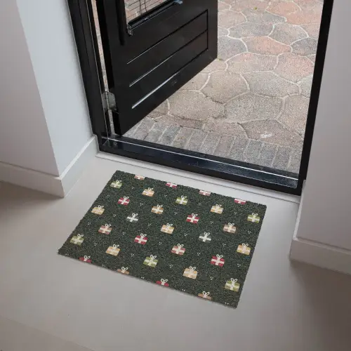 Illustratie - Cadeaus - Groen Deurmat klein 898 -sfeer5
