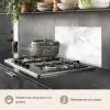 Marmer - Wit - Grijs - Luxe - Marmerlook - Steen keuken achterwand spatscherm klein -usp_IT